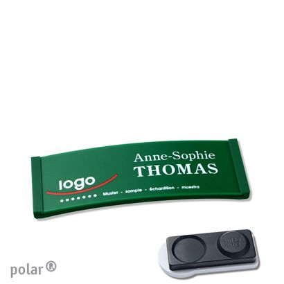 Jmenovky polar® color-complete, magnet 64 x 22 mm  | zelená  | Magnet smag®, extra silný 