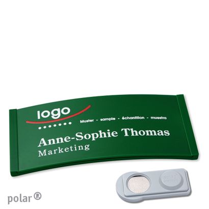 Jmenovky polar® color-complete, magnet 74 x 34 mm  | zelená  | Magnet smag® 