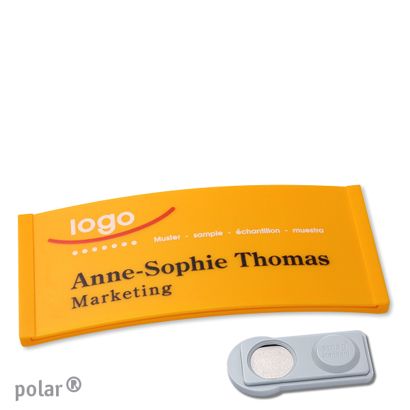 Jmenovky polar® color-complete, magnet 74 x 34 mm  | žlutá  | Magnet smag® 