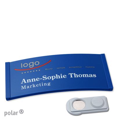 Jmenovky polar® color-complete, magnet 74 x 34 mm  | modrá  | Magnet smag® 