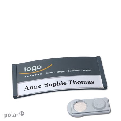 Jmenovky polar® color-print, magnet 65 x 30 mm  | antracitová  | Magnet smag® 