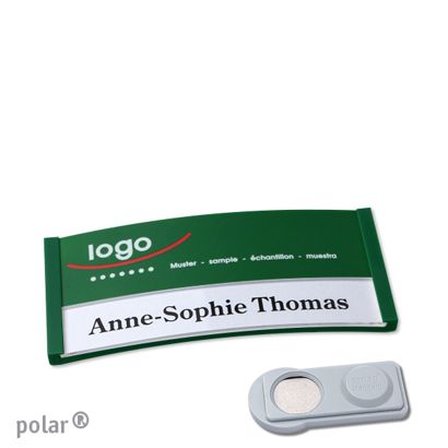 Jmenovky polar® color-print, magnet 65 x 30 mm  | zelená  | Magnet smag® 