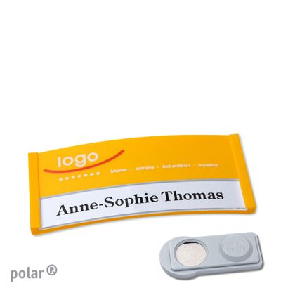 Jmenovky polar® color-print, magnet 65 x 30 mm  | žlutá  | Magnet smag® 