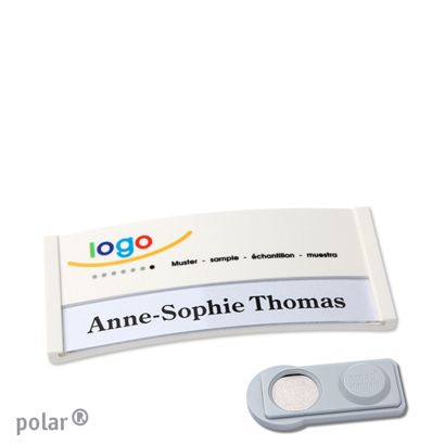 Jmenovky polar® color-print, magnet 65 x 30 mm  | bílá  | Magnet smag® 