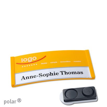 Jmenovky polar® color-print, magnet 65 x 30 mm  | žlutá  | Magnet smag®, extra silný 