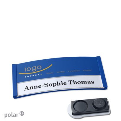 Jmenovky polar® color-print, magnet 65 x 30 mm  | modrá  | Magnet smag®, extra silný 
