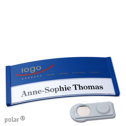 Jmenovky polar® color-print, magnet 74 x 34 mm  | modrá  | Magnet smag® 