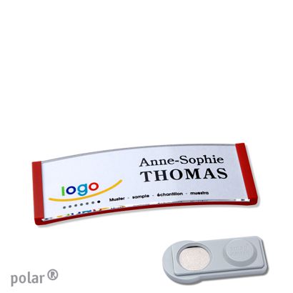 Jmenovky polar® quick-print, magnet 64 x 22 mm  | Magnet smag®  | červená 