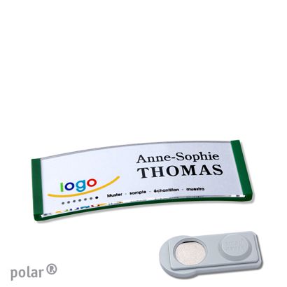 Jmenovky polar® quick-print, magnet 64 x 22 mm  | Magnet smag®  | zelená 