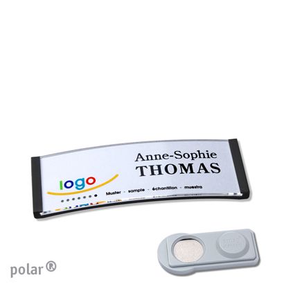Jmenovky polar® quick-print, magnet 64 x 22 mm  | Magnet smag®  | černá 