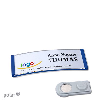 Jmenovky polar® quick-print, magnet 64 x 22 mm  | Magnet smag®  | modrá 