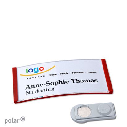 Jmenovky polar® quick-print, magnet 65 x 30 mm  | Magnet smag®  | červená 