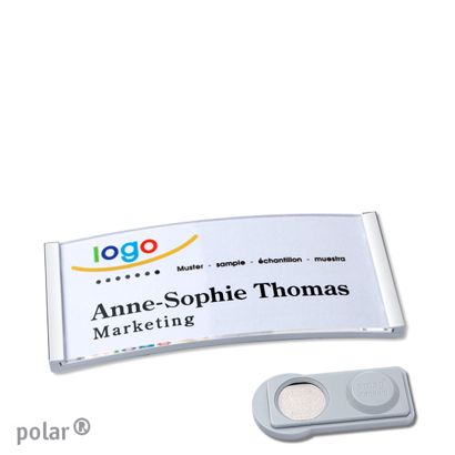 Jmenovky polar® quick-print, magnet 65 x 30 mm  | Magnet smag®  | ušlechtilá ocel 