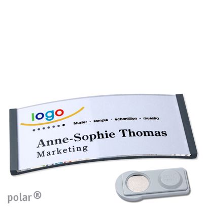 Jmenovky polar® quick-print, magnet 74 x 34 mm  | Magnet smag®  | antracitová 