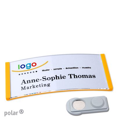 Jmenovky polar® quick-print, magnet 74 x 34 mm  | Magnet smag®  | žlutá 