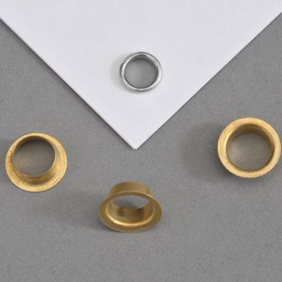 Eyelets for paper Nr. 9E - 7,7mm - 3,8mm  | brass-plated 