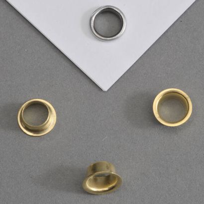 Eyelets for paper Nr. 8E - 5,5mm - 3,2mm  | brass-plated 