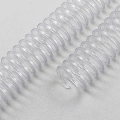 Spirálový hřbet, plastové spirály, DIN A4, rozteč 4:1 20 mm | transparentní provedení 