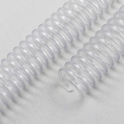 Spirálový hřbet, plastové spirály, DIN A4, rozteč 4:1 25 mm | transparentní provedení 