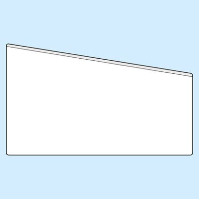 Rectangular pockets, self-adhesive, 217 x 130/95 mm  | long edge  | without filling level  | PP 