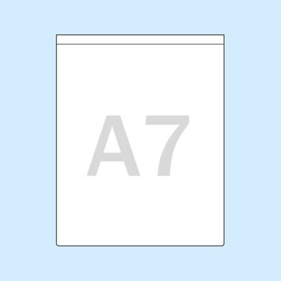 Rectangular pockets, self-adhesive, A7  | short edge  | without filling level  | PP 