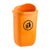 Waste bin 50 L, for outdoor areas orange 