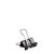 Fold back clips, black 15 mm