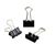 Fold back clips, black 19 mm