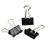 Fold back clips, black 25 mm