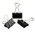 Fold back clips, black 32 mm