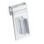 Shelf stopper clip to attach to data strips  inflexible 