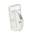 Shelf stopper clip to attach to data strips  for perforated signs
 