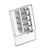 Shelf stopper clip to attach to data strips  for unperforated signs 
