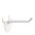 Single prong with automatic hook, white 50 mm