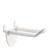 Display hooks with automatic insertion hooks, double plastic prong, white 50 mm