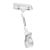 Sign-clip with big clamp and price tag holder, 5 cm extension, transparent 5 cm extension