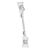 Sign-clip with two small clamps, 6 cm extension, transparent 6 cm extension 