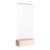 Menu holder MODUL, acrylic pocket with wooden base null | null | 1/3 A4