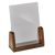 Menu holder wood LignoLine portrait | A6 | walnut wood, acrylic (PMMA)