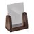Menu holder wood LignoLine portrait | A7 | walnut wood, acrylic (PMMA)
