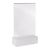 Menu holder MODUL, acrylic pocket with acrylic base transparent | A6 | matt
