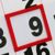 Date indicators, elastic cord with two metal-ends, red, classic window E7, 17 x 34 mm inside, 23 x 41 mm outside | 300 mm