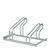 Bicycle rack floor, metal 2 bicycles