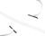 Flat elastic cord with two metal ends white  | 310 mm
