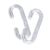 C-hooks, 38 mm long, transparent plastic transparent 