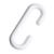C-hooks, 38 mm long, white plastic white 