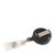 Badge reel, made of plastic black 