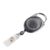 Retractable badge reel black|transparent 