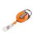 Badge reel with belt clip orange, transparent