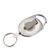 Retractable key chain with clip white|transparent 